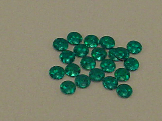 1 Gross 3mm HOLO GREEN ROUND NAILHEAD HOTFIX